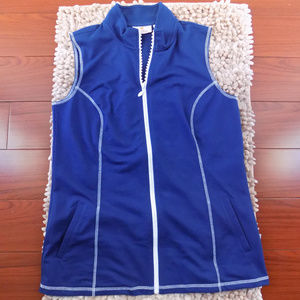 Royal Blue Zip Up Vest